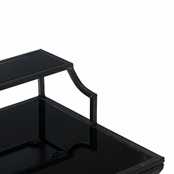 BigBuy Home Table de Nuit - Noir Verre Fer pas cher