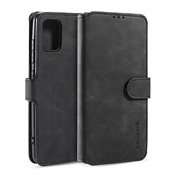 Dg.Ming Etui en PU style rétro avec support noir pour votre Samsung Galaxy A51