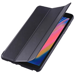 Wewoo Housse Coque Etui à rabat horizontal en cuir vachette pour Galaxy Tab A8 2019 P200 / P205avec support Noir