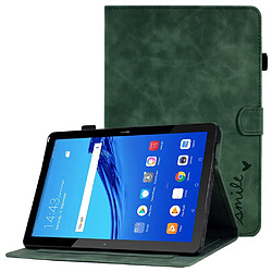 Etui en PU avec support, porte-cartes et porte-stylo pour votre Huawei MediaPad T5 10.1 - vert