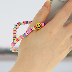 Avis Avizar Bijou Téléphone Bracelet à Perles Heishi, Smiley, lettres Happy Collection Smile