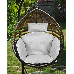 Acheter Coussin de jardin AIO 112x113 cm pour nid de cigogne chaise suspendue imperméable gris clair