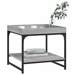 Avis Maison Chic Tabls basse,Table Console pour salon sonoma gris 49,5x49,5x45 cm bois d'ingénierie -MN12773