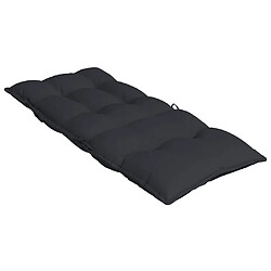 Acheter vidaXL Coussins de chaise à dossier haut lot de 4 noir tissu oxford