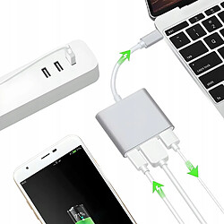 GUPBOO ADAPTATEUR ADAPTATEUR HUB 3EN1 USB-C HDMI 4K MACBOOK,JL1105