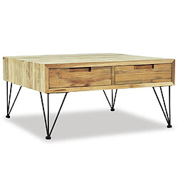 Acheter Maison Chic Table basse,Table Console Table d'appoint, Table pour salon 80 x 80 x 40 cm Teck massif -MN70446