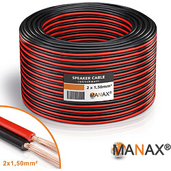 Acheter MANAX® CCA Câble d'enceintes Rouge/Noir 10 m 2 x 1,5 mm 2 x 1,5 mm 2 Rouges/Noir