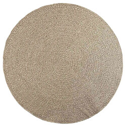 vidaXL Tapis ZIZUR beige Ø 200cm aspect de jute intérieur et extérieur