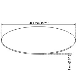 Avis vidaXL Dessus de table rond Verre trempé 400 mm