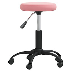 vidaXL Tabouret de massage Velours Rose