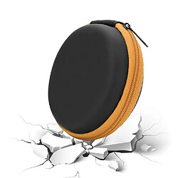 Cadorabo Boîte de rangement écouteurs dans ORANGE - Coque rond en tissu robuste pas cher