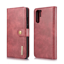 Wewoo Housse Coque Etui en cuir Crazy Horse Texture Flip détachable magnétique pour HuP30 Pro, avec support et fentes pour cartes porte-monnaie (Rouge)