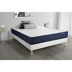 ACTISOM Ensemble matelas ACTILATEX LIFE 180x200 Latex et Mémoire de forme 5zones de confort + sommier KIT blanc