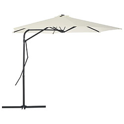 vidaXL Parasol d'extérieur avec poteau en acier 300 cm Sable