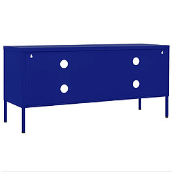 Acheter vidaXL Meuble TV Bleu marine 105x35x50 cm Acier