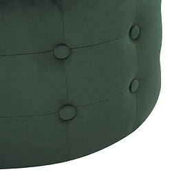 Acheter Beliani Pouf TAMPA Vert foncé Velours 55 cm 55 cm