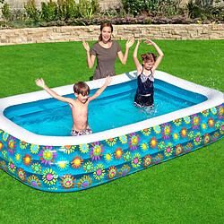 Piscine Gonflable Pour Enfants Bestway Rectangulaire Fleurs 305x183x56 cm