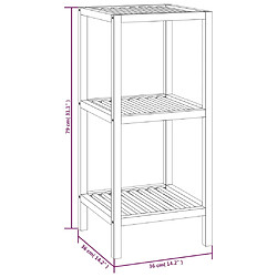 vidaXL Étagère de salle de bain 36x36x79 cm Bois massif de noyer pas cher