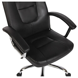 Acheter Decoshop26 Fauteuil de bureau sur roulettes design moderne et confortable en synthétique noir BUR10605