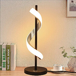 NETTLIFE Lampe de bureau LED de chevet Touch Dimmable - moderne Chambre 3000K Blanc chaud Lampe de bureau au design ondulé avec 2.1M de câble