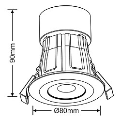 Avis Inspired Downlight encastré à DEL à intensité variable, laiton antique, 38 degrés. Angle de faisceau, 840lm, 5000K, IP65, DRIVER INCLUS