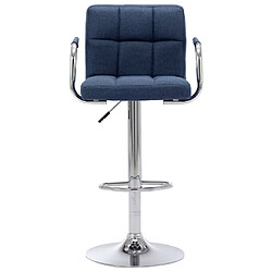 vidaXL Chaise de bar Bleu Tissu