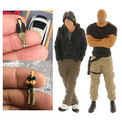 Avis 2Pcs 1/64 Personnages Mini Men People Street pour Matchbox Enfants Jouet Accs