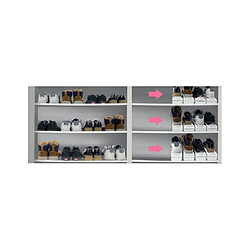 Rangement pour chaussures - Shoes Organizer - Venteo™ - Noir - Adulte - Stockage rapide et facile pour étagère/placard - 16 sets pas cher