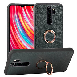 Coque en TPU + PU texture litchi avec béquille pour votre Xiaomi Redmi Note 8 Pro - vert