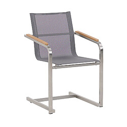 Acheter Beliani Chaise de jardin COSOLETO Acier inox Gris