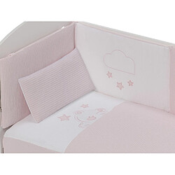 Interbaby Parure de lit 3 Pcs. Nid d'abeille Mod. Viggo Rose