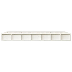 Maison Chic Lit adulte - Lit simple Cadre de lit,Structure du lit Contemporain Blanc 100x200 cm Bois massif -MN55654 pas cher