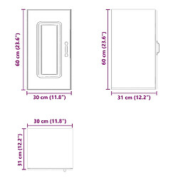 vidaXL Armoire murale de cuisine Kalmar blanc brillant bois ingénierie pas cher