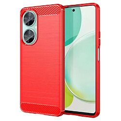 Htdmobiles Coque pour Huawei Nova 11i - housse etui silicone gel carbone + verre trempe - ROUGE