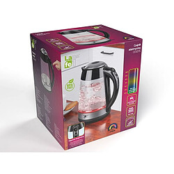 Bouilloire Lafe CEG015 Noir Transparent Argenté verre Plastique 2200 W 1,7 L