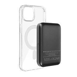 Coque pour Apple iPhone 14 et Powerbank 5000 mAh Magsafe Swissten Transparent