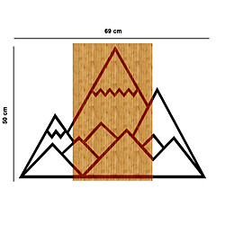 Avis EPIKASA Décoration Murale en Métal et Bois Montagnes 1