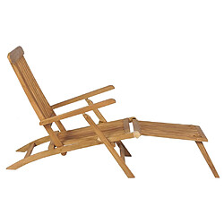 Acheter Helloshop26 Lot de chaises de terrasse avec repose-pied bois de teck solide 02_0011901