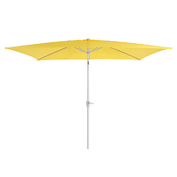 Mendler Parasol N23, parasol de jardin, 2x3m rectangulaire inclinable, polyester/aluminium 4,5kg ~ jaune