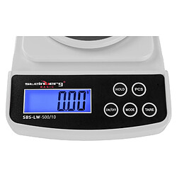 Helloshop26 Balance de précision digitale professionnelle cuisine laboratoire 500 g / 0,01 g 3414123/2