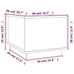 vidaXL Table basse 40x50x35 cm Bois massif de pin pas cher