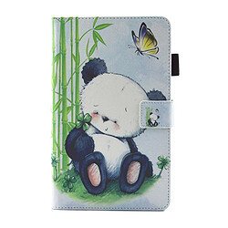 Wewoo Housse Étui pour Samsung Galaxy Tab A 8.0 / T380 & T385 en cuir à rabat avec motif Panda et porte-cartes