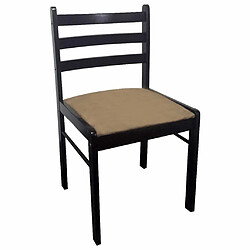 Acheter Maison Chic Lot de 4 Chaises à manger,Chaise pour cuisine marron hévéa solide et velours -MN87275