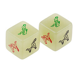 Avis 2x lueur dans les dés sombres fun 6 sided sex jeu jeu pour les adultes bachelor party