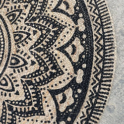 Dutch Lifestyle Tapis Jaipur Classic 200 cm Rond Beige et noir