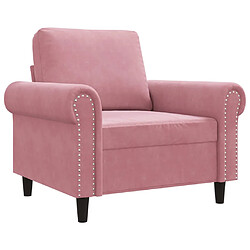 vidaXL Fauteuil Rose 60 cm Velours