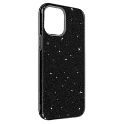 Avizar Coque Apple iPhone 12 Pro Max Paillette Amovible Silicone Semi-rigide Noir