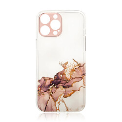 Ozzzo coque en marbre pour iphone 13 pro max gel cover marble marron