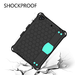 Avis Coque en TPU nid d'abeille EVA avec sangle noir/cyan pour votre Apple iPad 9.7 pouces (2018)/(2017)/Air 2/Air (2013)