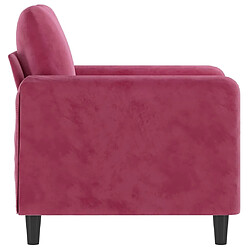 Acheter Maison Chic Fauteuil Relax pour salon | Fauteuil Rouge bordeaux 60 cm Velours -GKD77909